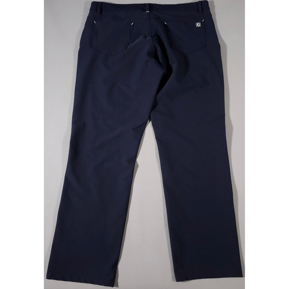 FootJoy Golf Pants Mens 38x32 Navy Blue Athletic Fit Performance Trousers - Picture 8 of 8